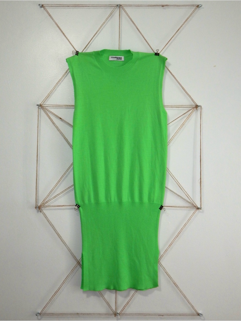 Courrèges, Green Merino Rib-Knit Dress, Nicolas Di Felice era. c. 2021-2025